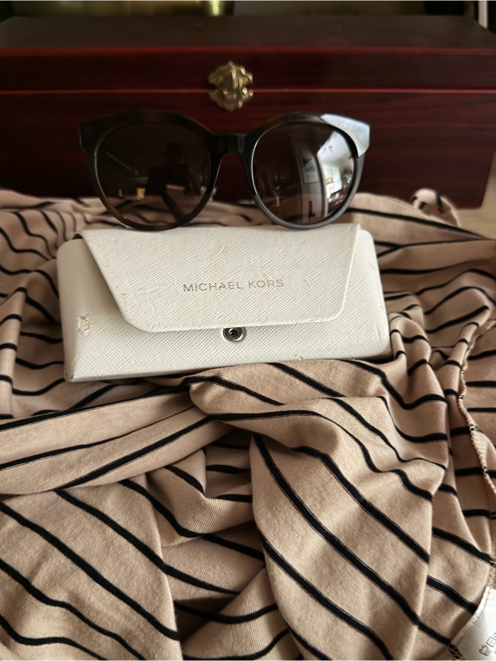 Michael Kors Sunglasses MK2059  333613 Amber Tortoise w/ Brown Lenses
